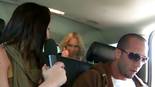 Crazy bitches have joy in the car with chap